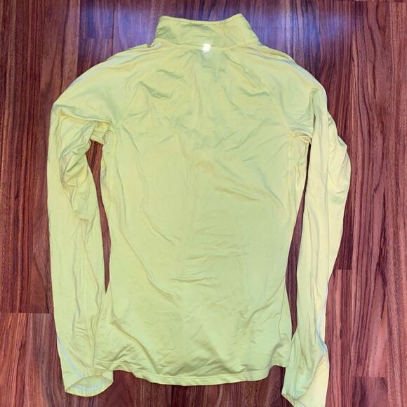 Nike Yellow Dri-Fit Quarter Zip Fitted Pull Over Womens Size Small - Picture 6 of 7